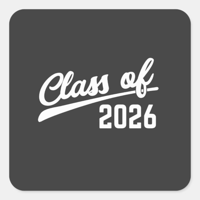 Sticker Carré Class Of 2026 Graduation Year 2026 School   (Devant)