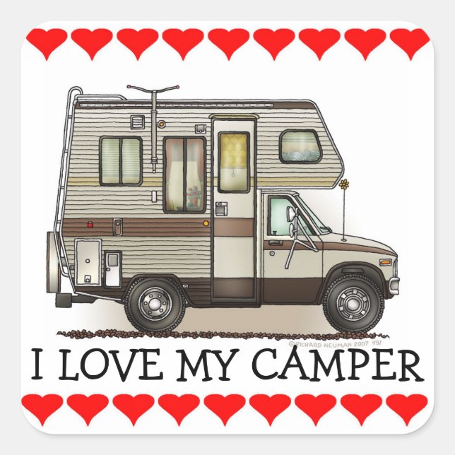 Sticker Carré ClassC Camper (Devant)