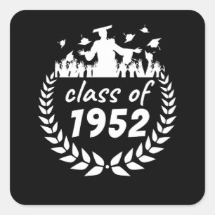 Sticker Carré classe de 1952 diplôme ou dessin de réunion par