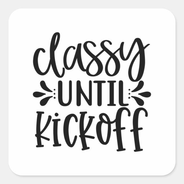 Sticker Carré Classé jusqu'au démarrage (Devant)