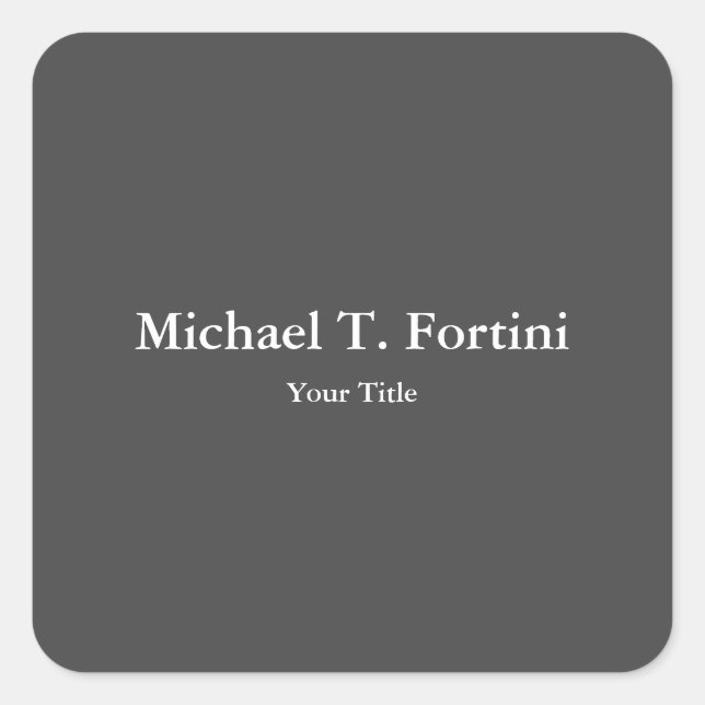Sticker Carré Classé Unique Grey tendance Élégant (Devant)