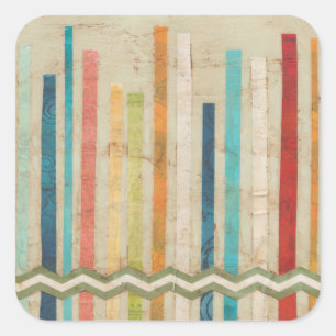 Sticker Carré Classes de papier à deux montants IV