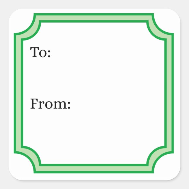 Sticker Carré Classic Green (Devant)