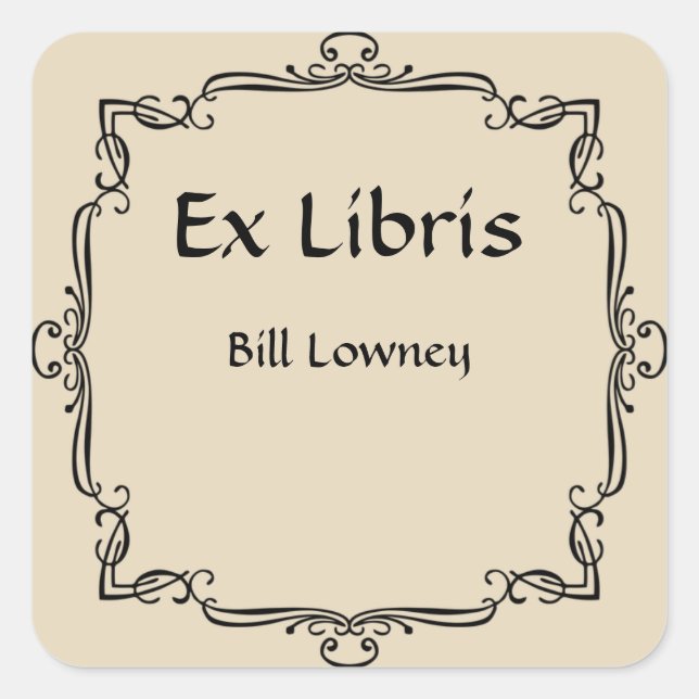 Sticker Carré Classic Retro (Devant)