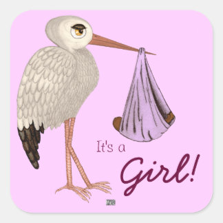Sticker Carré Classic Stork