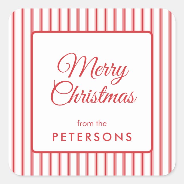 Sticker Carré classique Joyeux Noël (Devant)