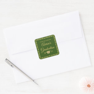 Sticker Carré Classy Stylish Gold sur le Merci Green Graduation