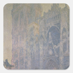 Sticker Carré Claude Monet   Cathédrale de Rouen, Harmonie en bl