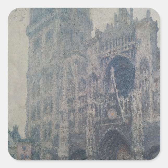 Sticker Carré Claude Monet | Cathédrale de Rouen, Portail Ouest (Devant)