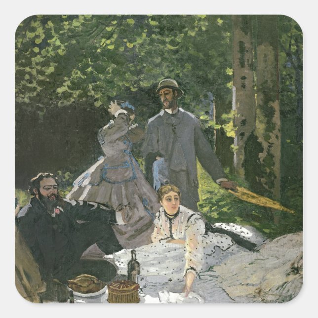 Sticker Carré Claude Monet | Dejeuner sur l'Herbe, Chailly (Devant)