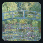 Sticker Carré Claude Monet - Eau Lily étang, Harmonie verte<br><div class="desc">Etang Lily,  Harmonie Verte / Le Bassin aux Nympheas,  Harmonie Verte par Claude Monet en 1899</div>