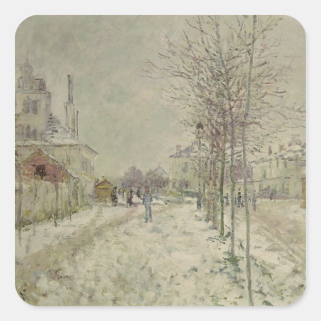 Sticker Carré Claude Monet | Effet neige (Devant)