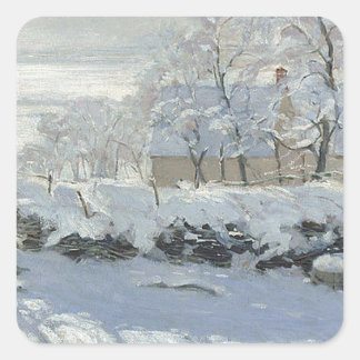 Sticker Carré Claude Monet - La peinture Magpie Classic