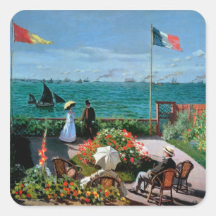 Sticker Carré Claude Monet   la terrasse chez Sainte-Adresse,