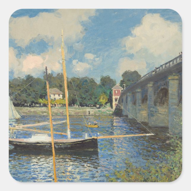 Sticker Carré Claude Monet | Le pont d'Argenteuil (Devant)