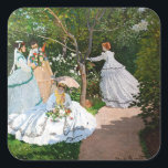 Sticker Carré Claude Monet - Les femmes dans le jardin<br><div class="desc">Femmes dans le jardin / Femmes au jardin - Claude Monet,  Huile sur toile,  1866</div>