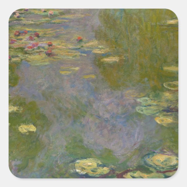 Sticker Carré Claude Monet | Lys à eau, 1919 (Devant)