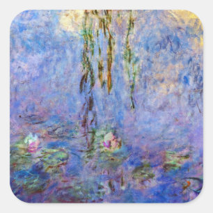 Sticker Carré Claude Monet - Lys d'eau