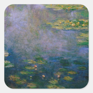 Sticker Carré Claude Monet - Lys d'eau