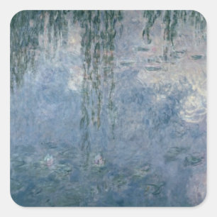 Sticker Carré Claude Monet   Nénuphars : Willows pleurs, 1914