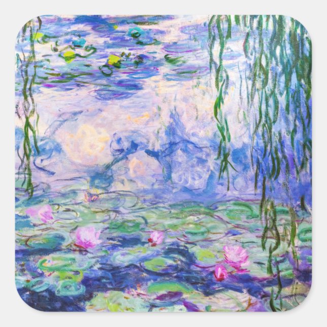 Sticker Carré Claude Monet - Nymphéas / Nymphéas 1919 (Devant)