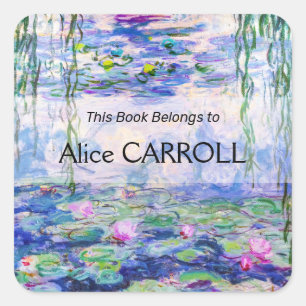 Sticker Carré Claude Monet - Nymphéas / Water Lilies 1919
