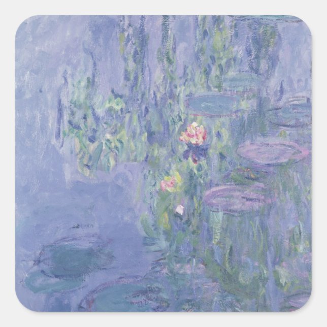 Sticker Carré Claude Monet | Waterlilies (Devant)