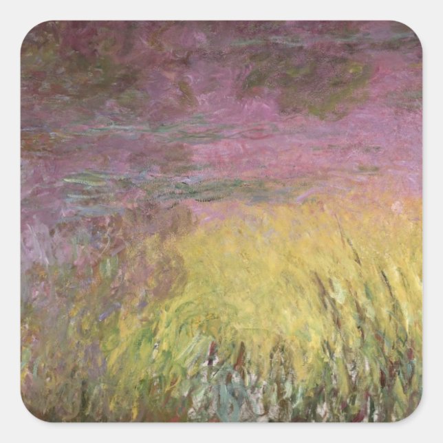 Sticker Carré Claude Monet | Waterlilis at Sunset (Devant)