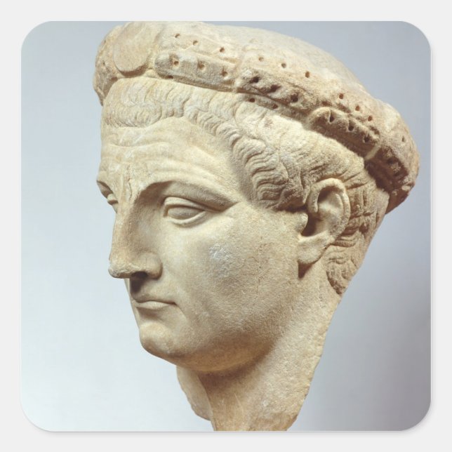 Sticker Carré Claudius, tête en marbre, 41-54 AD (Devant)