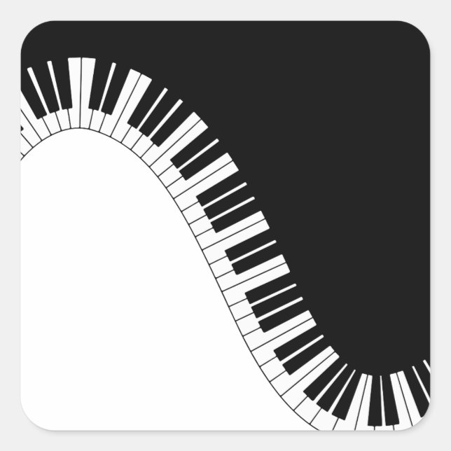 Sticker Carré Clavier pour piano (Devant)