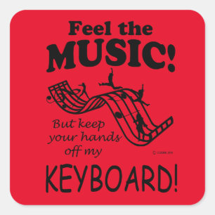 Sticker Carré Clavier Sentez L'Autocollant Carré De Musique