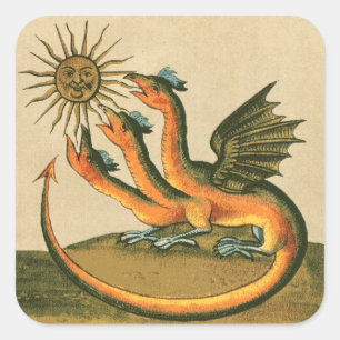 Sticker Carré Clavis Artis Dragons Alchemy
