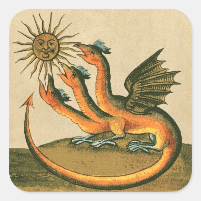 Sticker Carré Clavis Artis Dragons Alchemy (Devant)