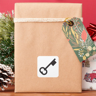 Sticker Carré Clé noire