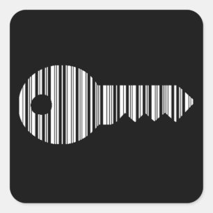 Sticker Carré Clés code-barres modèle de conception de code-barr