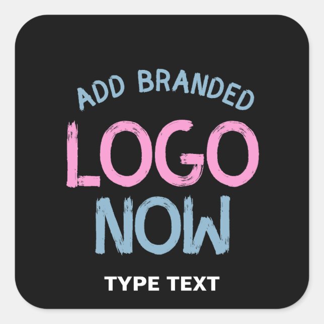 STICKER CARRÉ CLIENT SIMPLE CONTEMPORAIN PROPRE NOIR MODE (Devant)