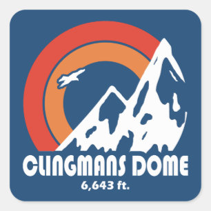 Sticker Carré Clingmans Dome Sun Eagle