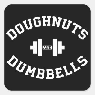 Sticker Carré Clochettes Et Doughnut - Drôle Exercice De Gym