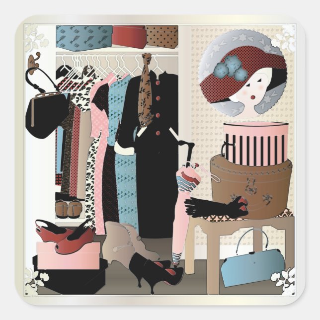 Sticker Carré Closet My Mother (Devant)