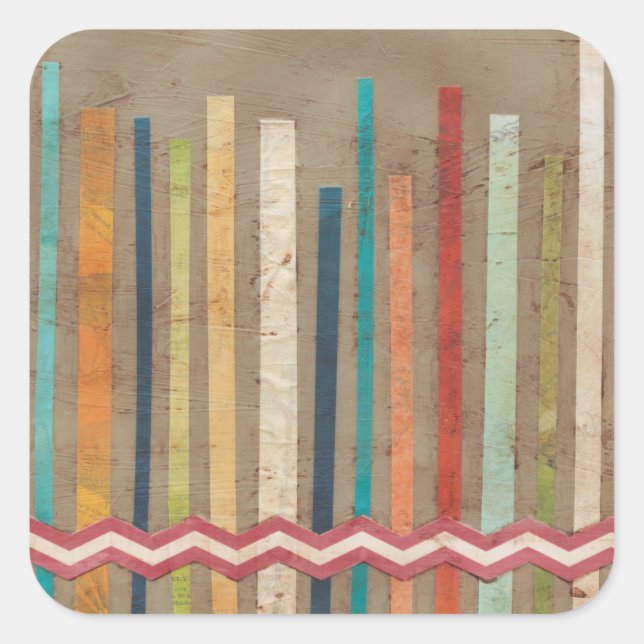 Sticker Carré Clôtures en papier II (Devant)