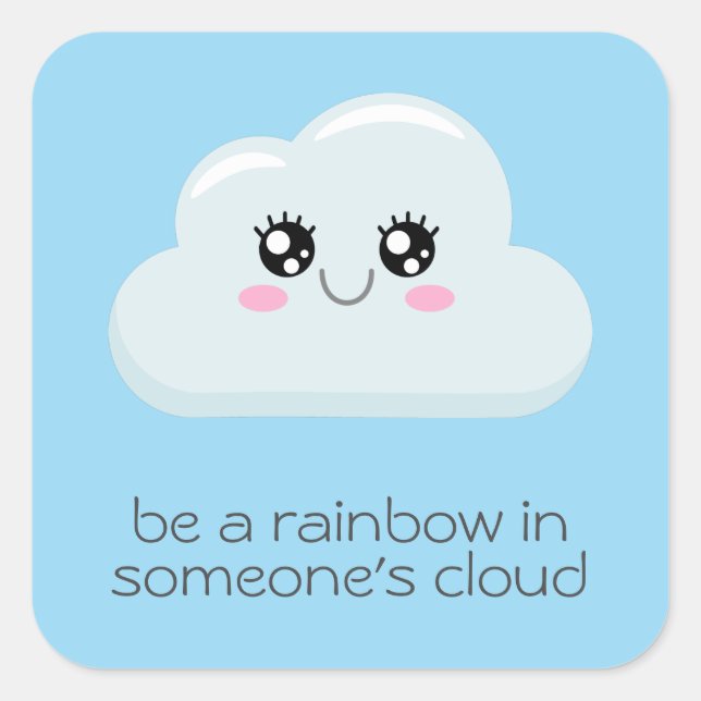 Sticker Carré Cloud (Devant)