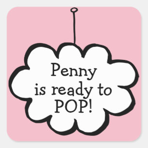 Sticker Carré Cloud sur une chaîne prête à POP