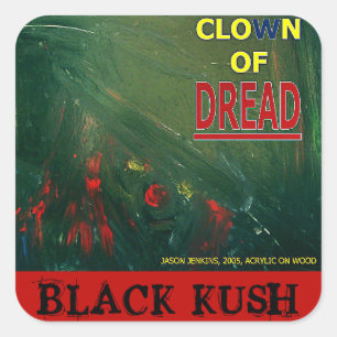 Sticker Carré CLOWN DE L'ÉPouvante BLACK KUSH