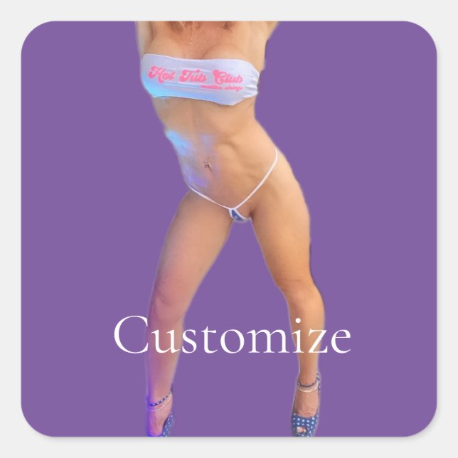 Sticker Carré Club de bain à remous Thunder_Cove (Devant)