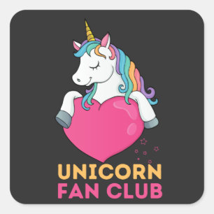 Sticker Carré Club de fans de Unicorn