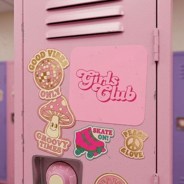 Sticker Carré Club de filles (Créateur téléchargé)