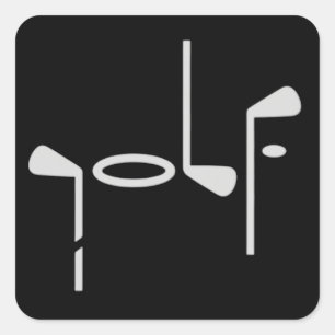 Sticker Carré Club de golf amateur de golf