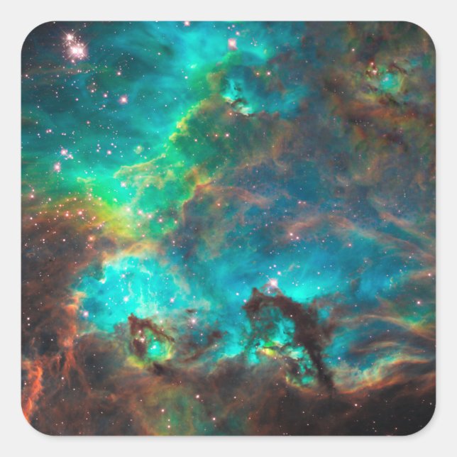 Sticker Carré Cluster de Stunning Aqua Star (Devant)