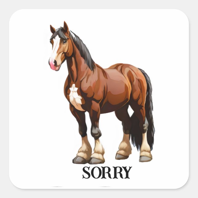 Sticker Carré Clydesdale (Devant)