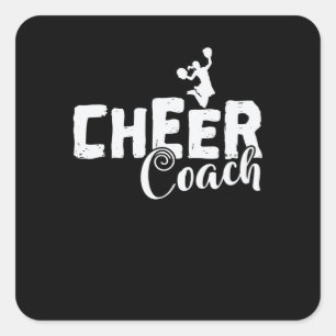 Sticker Carré Coach Cheerleader Sport